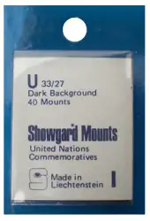 33x27mm Showgard Mounts - Pre-cut Singles (Black)