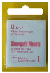 33x27mm Showgard Mounts - Pre-cut Singles (Clear)