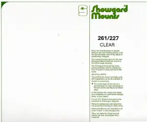 261/227 Showgard Mounts for Souvenir Sheets (Clear)