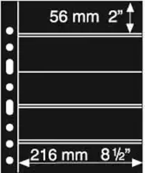 5 Pocket Grande Sheets for stamps and booklets, Black - GRANDE5S
