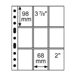 9 Pocket Grande Pages for Sportcards, Clear