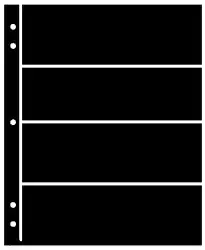 Supersafe Stocksheets 4 Rows 61mm, Black