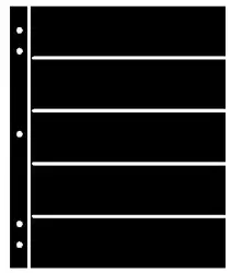 Supersafe Stocksheets 5 Rows 46mm, Black