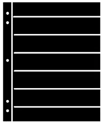 Supersafe Stocksheets 7 Rows 33mm, Black