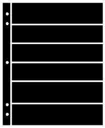 Supersafe Stocksheets 6 Rows 38mm, Black