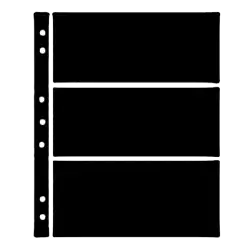Hagner Stock Sheets 3 Row Black One Sided