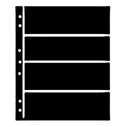 Hagner Stock Sheets 4 Row Black One Sided