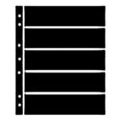 Hagner Stock Sheets 5 Row Black One Sided