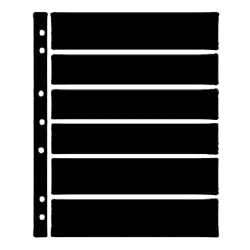 Hagner Stock Sheets 6 Row Black One Sided