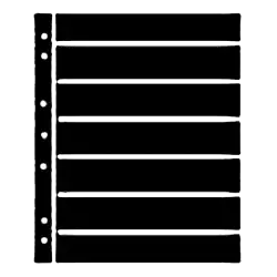Hagner Stock Sheets 7 Row Black One Sided