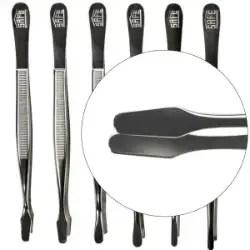 Spade Tip Nickel Tongs - 4 3/4"