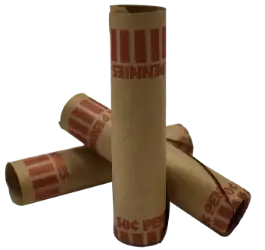 Preformed Tube Coin Wrappers - Cent