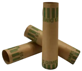 Preformed Tube Coin Wrappers - Dime