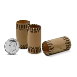 Preformed Tube Coin Wrappers - Half Dollar
