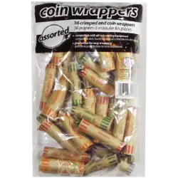 36 Mixed Preformed Coin Wrappers