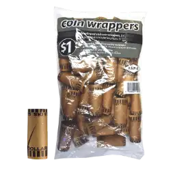 36 Preformed Small Dollar Coin Wrappers