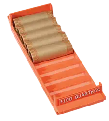 Quarter Interlocking Coin Roll Trays