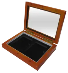 Wood Glass-Top Display Slab Box - 2 Slab Universal
