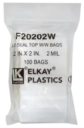Zip Lock Bag - Write On - 2x2 (2 Mil)