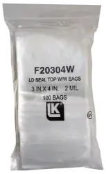 Zip Lock Bag - Write On - 2x3 (2 Mil)