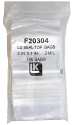 Zip Lock Bag - 3x4 (2 Mil)