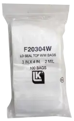 Zip Lock Bag - Write On - 3x4 (2 Mil)
