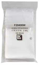 Zip Lock Bag - Write On - 4x6 (2 Mil)