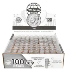 Round Coin Tube-Dime, 100/box