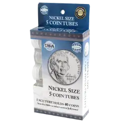 5 Round Coin Tube - Nickel