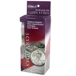 3 Round Coin Tube - American Silver Eagle