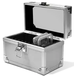 Falcon Series 10 Slab Box - Clear Top - Aluminum Finish