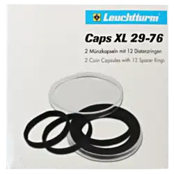 XL Capsules for coins 29-76mm, Pack of 2