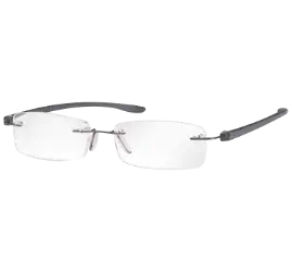 Rimless Magnifying Eye Glasses +2.5 (Anthracite Large)