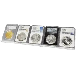 5 Slab Certified Coin Easel Display
