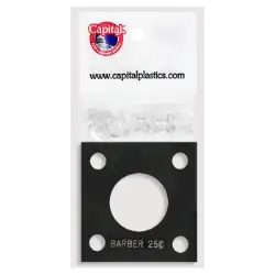 Capital Plastics 144 Coin Holder - Barber Quarter