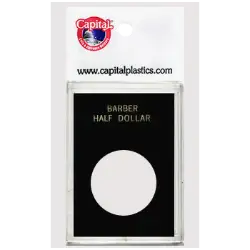 Capital Plastics Caps Coin Holder - Barber Half Dollar