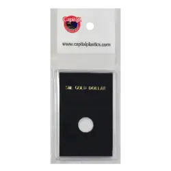 Capital Plastics Caps Coin Holder - Small Gold $ (type 1)