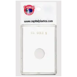 Capital Plastics Caps Coin Holder - Large Gold $ (type 2&3)