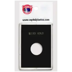 Capital Plastics Caps Coin Holder - $2.50 Gold