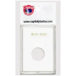 Capital Plastics Caps Coin Holder - $3 Gold