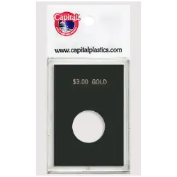 Capital Plastics Caps Coin Holder - $3 Gold