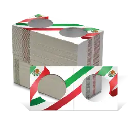 2.5x2.5 Paper Coin Holders for ASE/Large Dollar - Mexican Flag