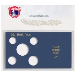 My Birth Year Coins Blue (.50, .25, .10, .05, . 01)