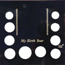 My Birth Year (Sac.$, .50, 5 quarters, .10, .05, .01)