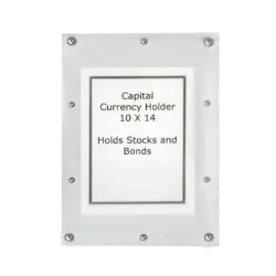 Currency Holder for Stocks, Bonds and Extra Large Notes