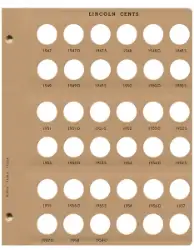 Lincoln Cents Replacement Page (1947 - 1958)