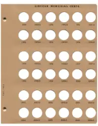 Lincoln Cents Replacement Page (1989 - 2006)