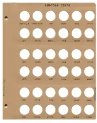 Lincoln Cents Replacement Page (1909 - 1920)
