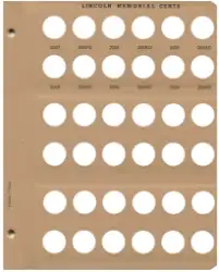 Lincoln Cents Replacement Page (2007 - 2009)
