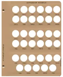 Jefferson Nickels Replacement Page (1949 - 1964)